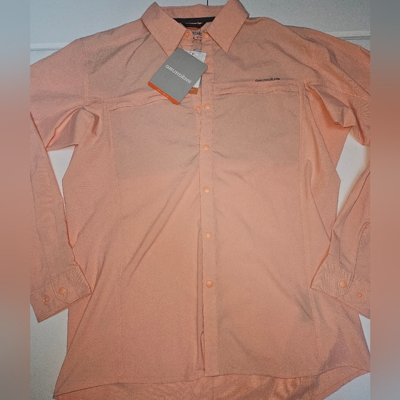 Grundens Bayomo Hydra Cool Coral men's long sleeve large - Picture 1 of 8